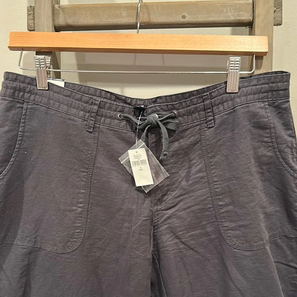 GAP Factory Charcoal Grey Wide Leg Linen Pants - Picture 5 of 5